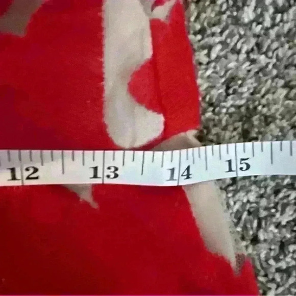 Red and beige floral prom dress. Size 3 from Windsor. - Picture 4 of 5